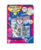 NUMERO D'ART BRILLANT FAMILLE DE LOUPS - RAVENSBURGER - 29667 - PEINTURE