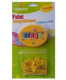 PALET MAGNETIQUE BINGO JAUNE + 100 PIONS DE LOTO - RAMASSE PIONS - LOTOQUINE