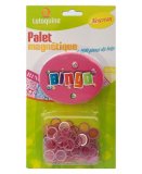 PALET MAGNETIQUE BINGO ROSE + 100 PIONS DE LOTO - RAMASSE PIONS - LOTOQUINE