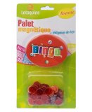 PALET MAGNETIQUE BINGO ROUGE + 100 PIONS DE LOTO - RAMASSE PIONS - LOTOQUINE