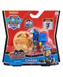 PAT PATROUILLE CHASE AVEC SAC A DOS ET BADGE - FIGURINE CHIEN - PAW PATROL MOTO PUPS - SPIN MASTER - 20128239