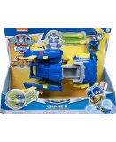 PAT PATROUILLE CHASE AVEC VOITURE DE POLICE TRANSFORMABLE - FIGURINE CHIEN - PAW PATROL MIGHTY PUPS SUPER PAWS - SPIN MASTER