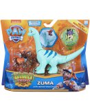 PAT PATROUILLE DINO RESCUE ZUMA ET SON BRONTOSAURE + DINOSAURE MYSTERE - FIGURINE CHIEN - PAW PATROL - SPIN MASTER - 20129716