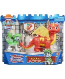 PAT PATROUILLE KNIGHTS RESCU ROCKY ET DRAGON FLAME ROUGE ET JAUNE - FIGURINE CHIEN - PAW PATROL - SPIN MASTER - 20135929