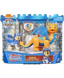 PAT PATROUILLE KNIGHTS RESCUE CHASE ET DRAGON DRACO ORANGE ET BLEU - FIGURINE CHIEN - PAW PATROL - SPIN MASTER - 20135925