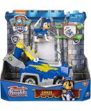 PAT PATROUILLE KNIGHTS RESCUE : CHASE ET SA VOITURE DE POLICE - FIGURINE CHIEN - VEHICULE DE LUXE - PAW PATROL - SPIN MASTER - 20135917