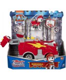 PAT PATROUILLE KNIGHTS RESCUE : MARCUS AVEC SON CAMION DE POMPIER - FIGURINE CHIEN - VEHICULE DE LUXE - PAW PATROL - SPIN MASTER - 20135918