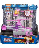 PAT PATROUILLE KNIGHTS RESCUE : STELLA ET SON HELICOPTERE - FIGURINE CHIEN - VEHICULE DE LUXE - PAW PATROL - SPIN MASTER - 20135919