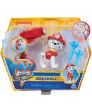 PAT PATROUILLE MARCUS AVEC SON ET SAC A DOS TRANSPORTABLE - FIGURINE CHIEN - PAW PATROL THE MOVIE - SPIN MASTER - 20130317