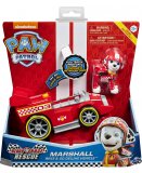 PAT PATROUILLE MARCUS ET SA VOITURE DE COURSE A RETROFRICTION ET SONORE - FIGURINE CHIEN - PAW PATROL READY RACE RESCUE 20119527