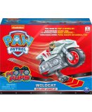 PAT PATROUILLE MOTO PUPS : WILDCAT AVEC SA MOTO A RETROFRICTION - FIGURINE CHAT - VEHICULE DE LUXE - PAW PATROL - SPIN MASTER - 20129832