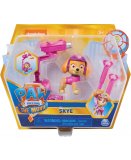 PAT PATROUILLE STELLA AVEC SON ET SAC A DOS TRANSPORTABLE - FIGURINE CHIENNE - PAW PATROL THE MOVIE - SPIN MASTER - 20130318
