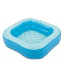 PATAUGEOIRE GONFLABLE CARREE BLEU BEBE 1-3 ANS - SUMMER WAVES - BAIGNOIRE DOUCHE