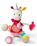 PELUCHE CALINE D'ACTIVITES LOUISE LA LICORNE - LILLIPUTIENS - EVEIL BEBE FILLE