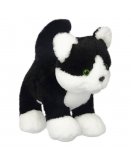 PELUCHE CHAT NOIR ET BLANC 28 CM - WILD PLANET - K8711
