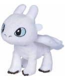 PELUCHE FURIE ECLAIR DRAGON BLANC 32 CM - PELUCHE LICENCE DRAGONS