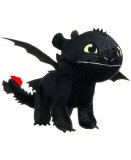 PELUCHE GANTE KROKMOU DRAGON NOIR 80 CM - GRANDE PELUCHE LICENCE DRAGONS XL