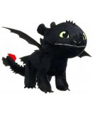 PELUCHE GANTE KROKMOU DRAGON NOIR 90 CM - GRANDE PELUCHE LICENCE DRAGONS