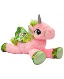 PELUCHE GEANTE : LICORNE COUCHEE ROSE AVEC AILES 1 METRE 10 - ANIMAUX FANTASTIQUE 