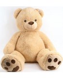 PELUCHE GEANTE OURS BEIGE 1M40 - SAM - DOUDOU 