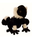 PELUCHE LEMURIEN NOIR 22 CM - WILD PLANET - K7968