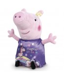 PELUCHE PEPPA PIG 31 CM ROBE VIOLETTE LICORNE - DOUDOU LICENCE PEPPA LE COCHON