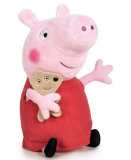 PELUCHE PEPPA PIG AVEC SON NOUNOURS 32 CM - PELUCHE LICENCE PEPPA LE COCHON