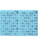 PLAQUE DE 6 GRILLES DE LOTO RIGIDE 1MM BLEU - CARTONS LOTO - LOTOQUINE