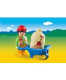 PLAYMOBIL 1.2.3 6961 OUVRIER AVEC BROUETTE