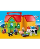 PLAYMOBIL 1.2.3 6962 FERME TRANSPORTABLE AVEC ANIMAUX