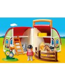 PLAYMOBIL 1.2.3 70180 CENTRE EQUESTRE TRANSPORTABLE