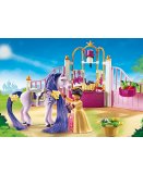 PLAYMOBIL PRINCESSE 6855 ECURIE AVEC CHEVAL A COIFFER ET PRINCESSE