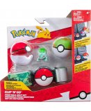 POKEMON CLIP 'N' GO : CEINTURE DU DRESSEUR AVEC POKEBALL ET FAIBLO BALL + FIGURINE BULBIZARRE - BANDAI