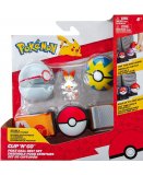 POKEMON CLIP 'N' GO : CEINTURE DU DRESSEUR AVEC PREMIER BALL ET RAPIDE BALL + FIGURINE FLAMBINO - BANDAI