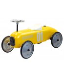 PORTEUR VOITURE DE COURSE VINTAGE METAL JAUNE - VILAC - 50837 - BEBE