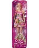 POUPEE BARBIE FASHIONISTAS BLONDE CHEVEUX LONG - ROBE ROSE AVEC CHAUSSURES A TALONS - MATTEL - HBV15