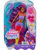 POUPEE BARBIE MERMAID POWER : SIRENE BROOKLYN CHEVEUX VIOLET ET ROSE + OISEAU + 3 ACCESSOIRES - MATTEL - HHG53