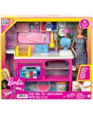 POUPEE BARBIE METIER : LA CUISINE DE BARBIE AVEC 18 ACCESSOIRES + 1 POUPEES MANNEQUINS - MATTEL - MATTEL - HJY19