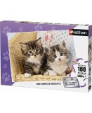 PUZZLE 2 CHATONS 100 PIECES - COLLECTION ANIMAUX - NATHAN - 86766