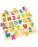 PUZZLE ABC EN BOIS - ABCDAIRE - 26 PIECES - CLASSIC WORLD - PUZZLE A ENCASTRER - 3581