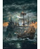 PUZZLE BATEAU PIRATE ET LE ROCHER DE LA MORT 1500 PIECES - COLLECTION PIRATE - CLEMENTONI - 31682