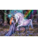 PUZZLE BLUEBELL WOODS 1500 PIECES - ANNE STOKES - COLLECTION LICORNE - CLEMENTONI - 31821