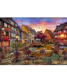 PUZZLE  CANAL DE COLMAR 3000 PIECES - COLLECTION VILLE DE FRANCE - EDUCA 19051