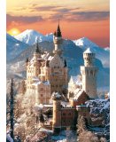 PUZZLE CHATEAU DU NEUSCHWANSTEIN SOUS LA NEIGE 1500 PIECES - COLLECTION PAYSAGE - CLEMENTONI - 31925