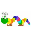 PUZZLE CHENILLE EN BOIS 58 CM - LETTRES DE L'ALPHABET 27 PIECES - JEU EDUCATIF