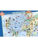 PUZZLE D'OBSERVATION LES ANIMAUX DU MONDE AVEC LIVRET 100 PIECES - DJECO - DJ07420