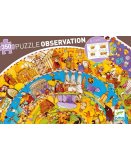 PUZZLE D'OBSERVATION ROND - HISTOIRE 350 PIECES AVEC POSTER ET LIVRET - DJECO - DJ07470