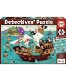 PUZZLE DETECTIVE : LE BATEAU PIRATE ET ILE AU TRESOR 50 PIECES - EDUCA - 18896