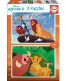 PUZZLE DISNEY LE ROI LION : SIMBA TIMON ET PUMBA - 2 X 48 PIECES - EDUCA - 18629