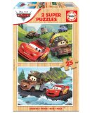 PUZZLE EN BOIS CARS : FLASH MCQUEEN ET MARTIN 2 X 25 PIECES - EDUCA - 18877